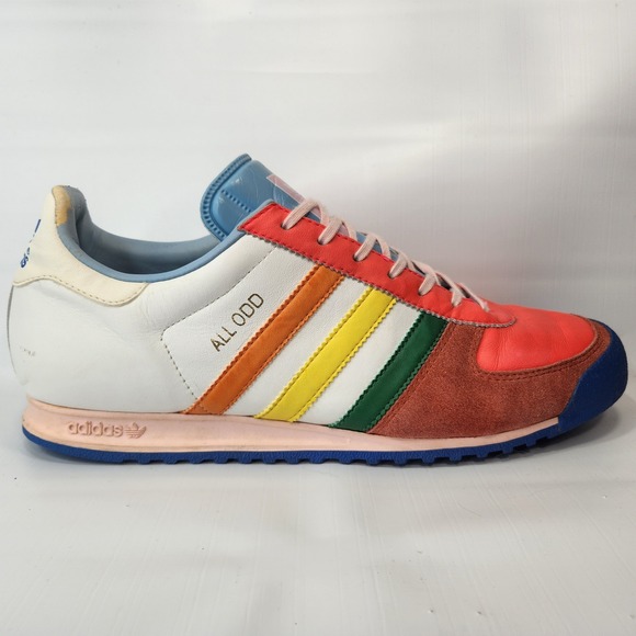 Adidas‎ All Odd Retro Running Shoes Men's 10.5 White Pop Running Oddity 807016